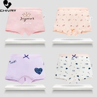 4pcslot kids girls underwear cute cartoon childrens shorts panties for baby girls boxer brief teenager underpants for 2 14t
