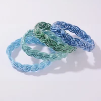new arrival silicon weave bracelets set for women children all weather bangle stack silicone plastic glitter jelly bracelet