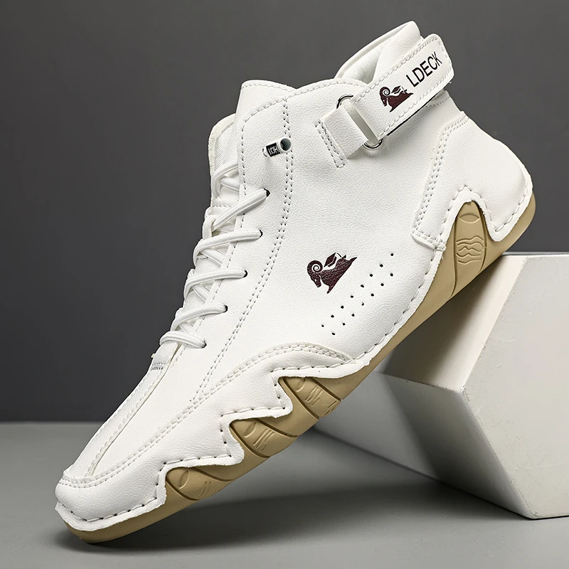 

Новые повседневные ботинки ручной работы с застежкой высокие мужские повседневные ботильоны итальянские замшевые ботинки Хлопковая мужская обувь оптовая продажа