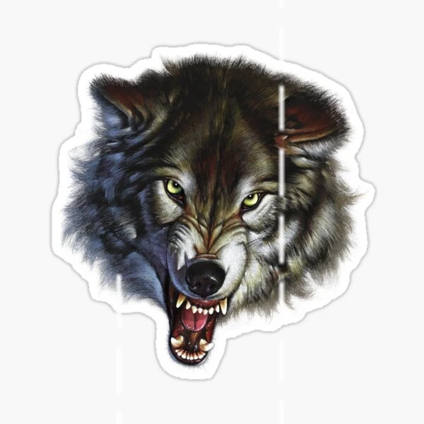 

Car Paste Quality Angry Angry Wolf Car Sticker for Auto Bonding 18 cmO1