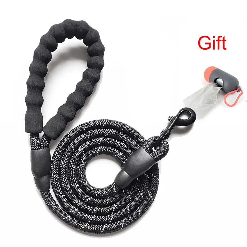 

Strong Dog Leashes Reflective Pet Leash Durable Dog Leads Rope With Soft Padded Handle Dog Walking Training Leash 0.5M 1.5M