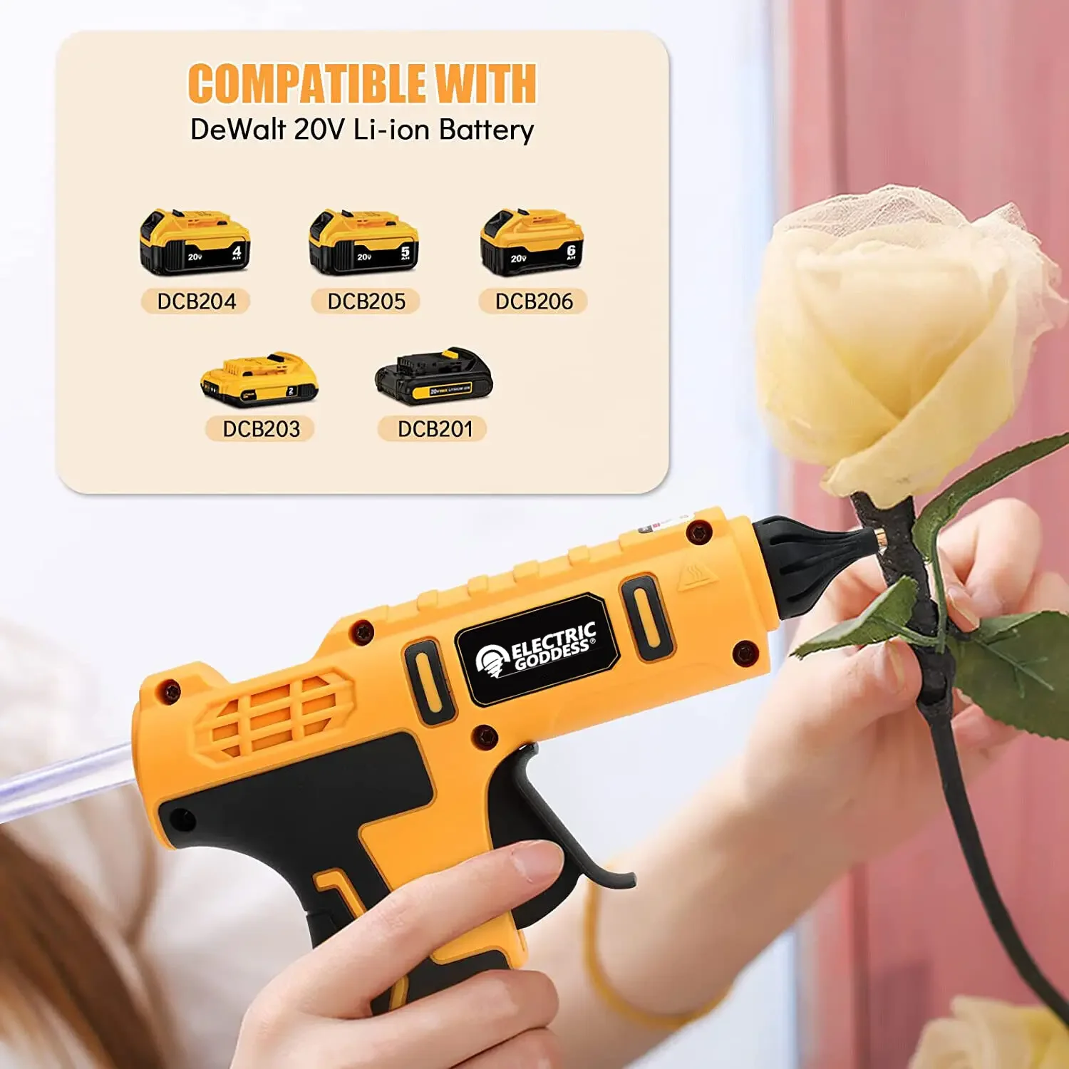 Электрический богиня беспроводной электрический ручной термоклеевой пистолет