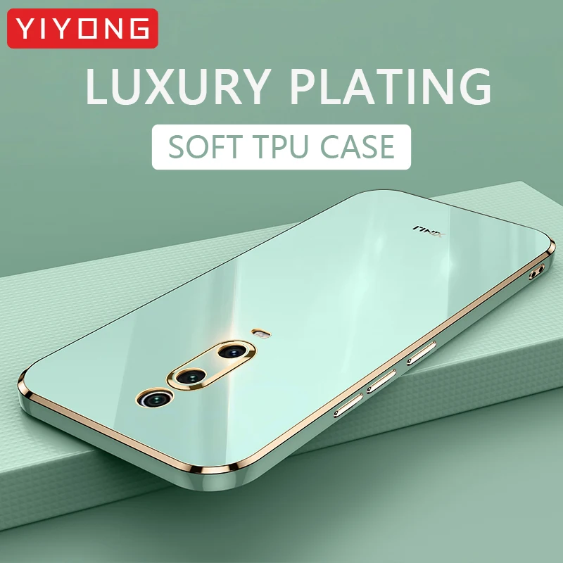 

Mi 9T Pro Case YIYONG Plating Silicone TPU Ring Holder Cover For Xiaomi Mi 9T Redmi K20 Xiomi Mi9T Pro Shockproof Phone Cases