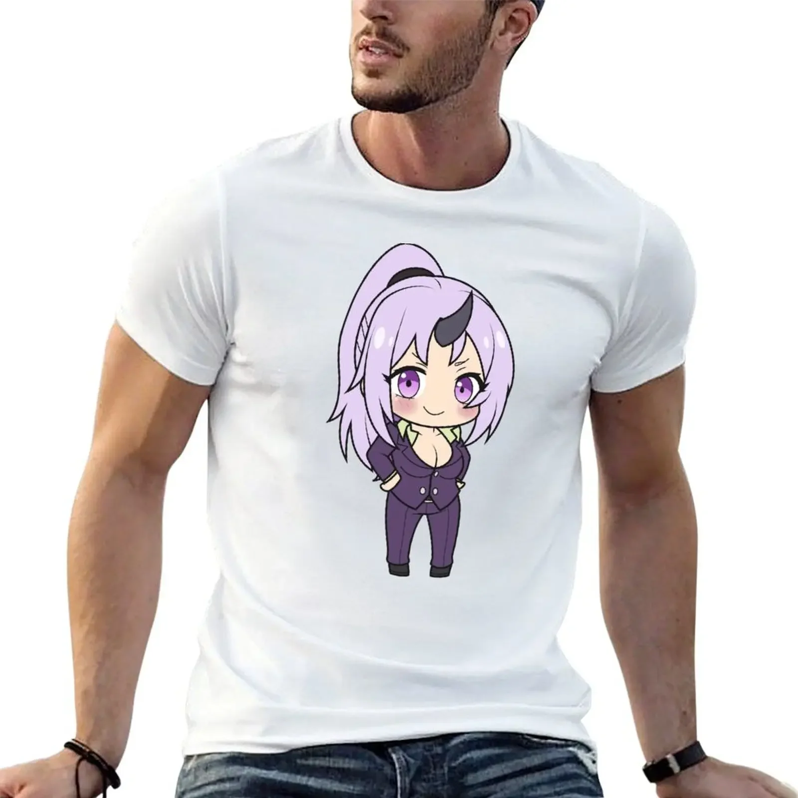 Tensura Shion Chibi футболка белая мужская