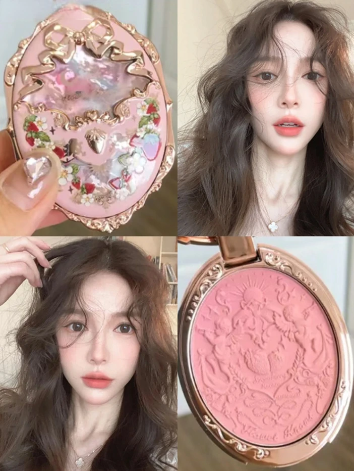 

Flower Knows Dream Unicorn Embossed Blush Vibrant Peach Color Fine Powder Natural Good Complexion Rouge Gentle Sweet Girl Blush