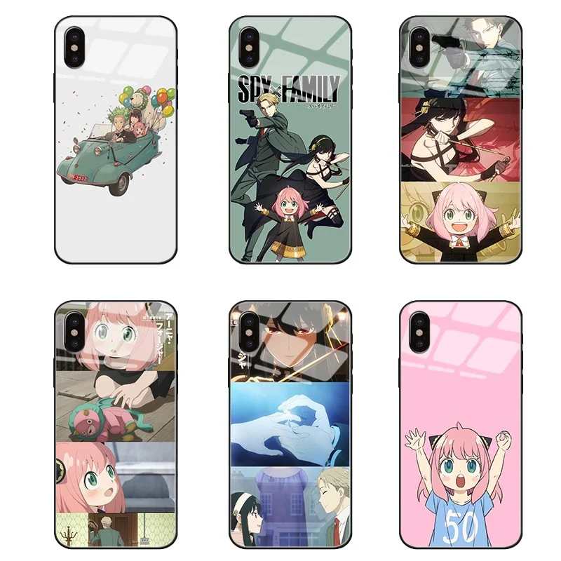 

Spy X Family Anime Case for Samsung Galaxy S20 S10e S9 S8 S20FE S21 S7 Edge S10Plus S22 S22Ultra Note 9 8 20 10Lite Glass Cover