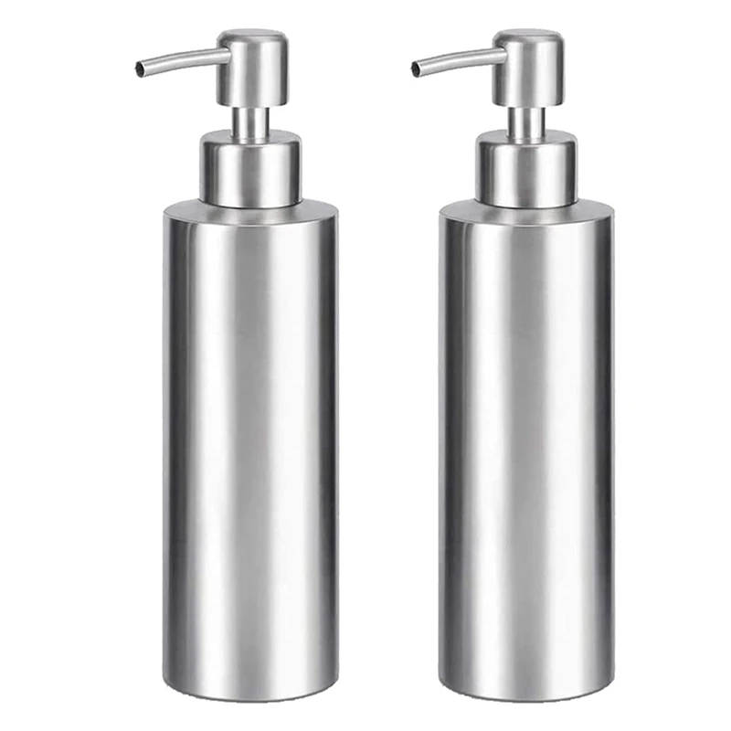 

11.8 Oz Soap Dispenser - 304 Stainless Steel Rust Proof System Hand Soap Dispenser, Kitchen And Bathroom Pump For Liquid