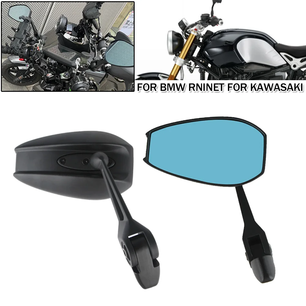 

Motorcycle Side Rearview Mirrors For BMW R1200 R 1250 GS 2023 RNINET G310 F900 R Adjustable Angles Mirror For Kawasaki Z800 Z900