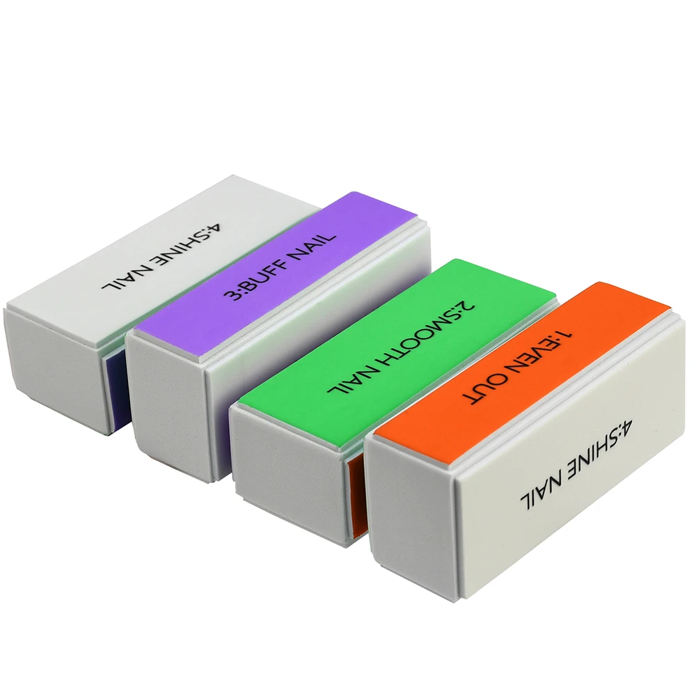 

3/5/10Pcs 4 Face Sponge Nail Buffer Nail Tools Polishing Block Polisher Sanding File Manicure Accessories For Pedicure Care