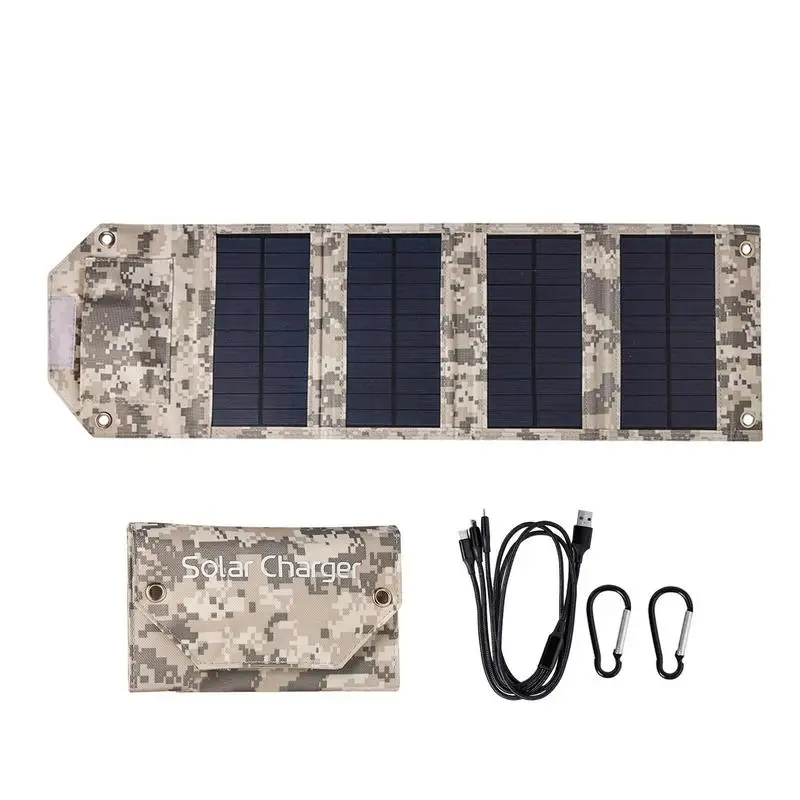 For Camping Foldable Usb Panels Charger Outdoor Travel Accessories 5v 2a Solar Power Bank For Camera Lamps Tablet