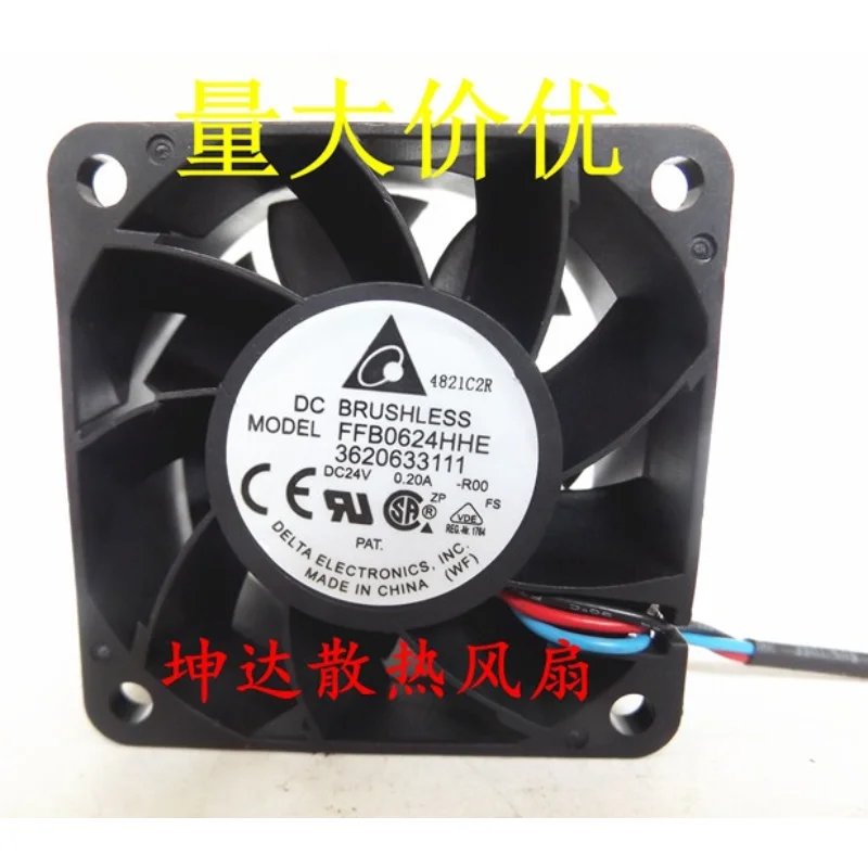 Новый вентилятор кулера для ЦП для Delta FFB0624HHE R00 24 В 6038 а 3-проводной