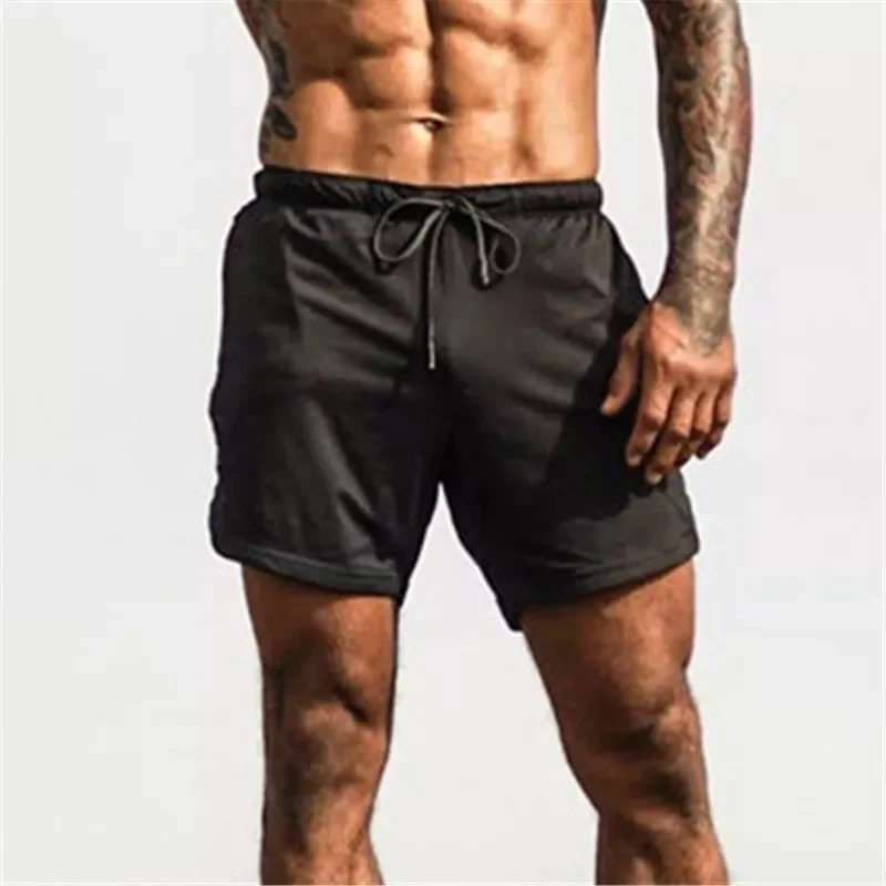

Male Gyms Fitness Workout Bodybuilding Jogger Crossfit Slim Sportswear Mens swimsuit Breathable Shorts Summer Beach Short Pants