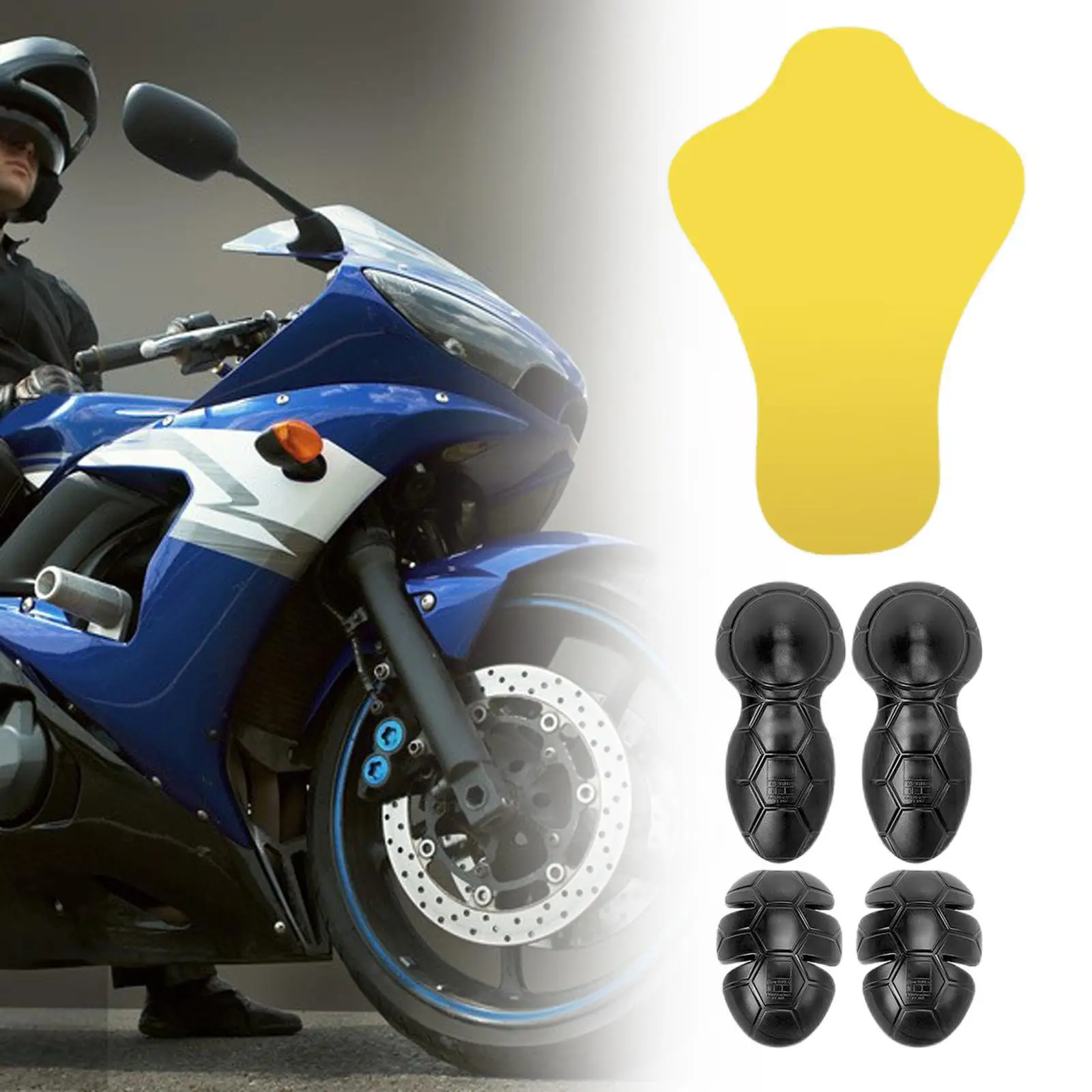 

5x Motorcycle Jacket Insert Armor Protectors Set Armor Pad Back Protector