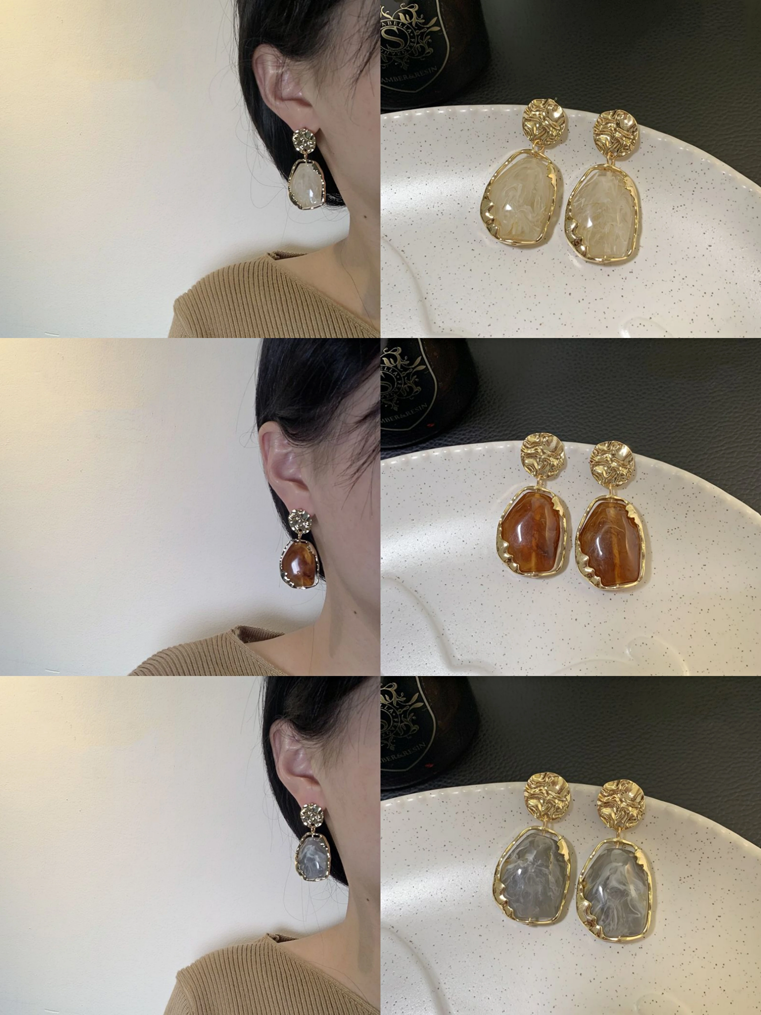 

Baroque Vintage Dangle Earrings For Women 925 Silver Needle Metal Temperament High-end Sense Jewelry Gifts Wedding Accessories