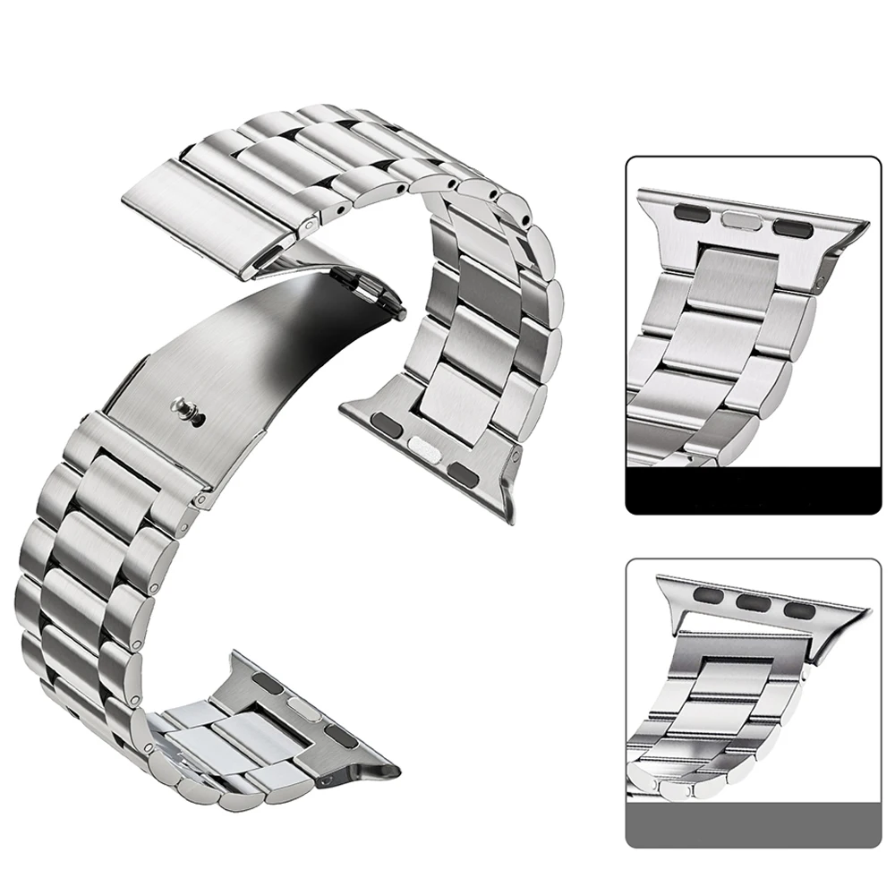 Stainless Steel Bracelet for Apple Watch Band 8 7 45mm 41mm Metal Strap iWatch Ultra 49mm 6 5 4 3 SE 44mm 42mm 40mm Accessories