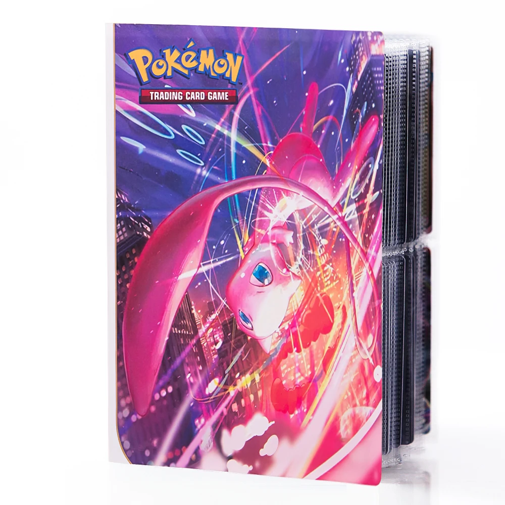 

Anime Pokemon 4 Pocket 240pcs Card Album Book Anime Map Game Pokémon Cards Collection Holder Binder Folder Top Toys Gift for Kid