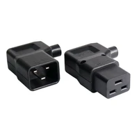 rewirable socket pdu ups 16a 250v 90 degree elbow iec320 c20 power connector connet c19 female plug ac adapter
