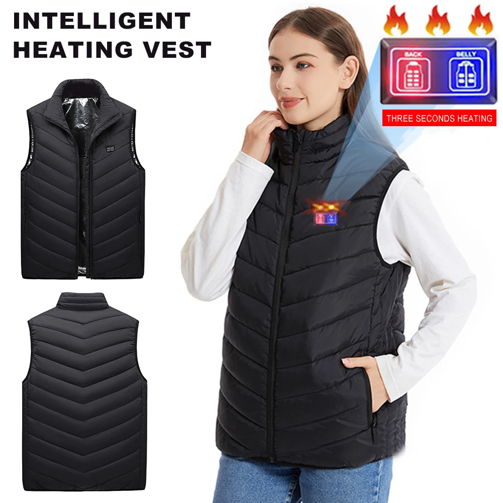 

Unisex Rechargable Heated Jacket Foldable Winter Thermal Clothing Waterproof 3 Heating Levels for Winter Motorcycle Accessories