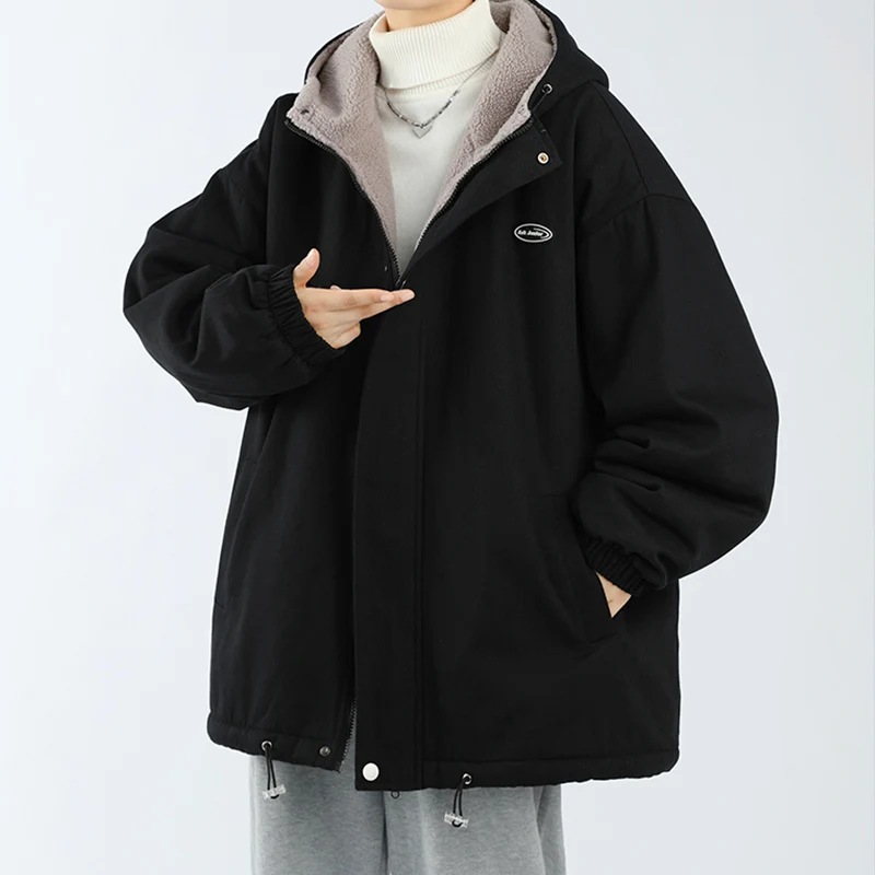 Пальто на хлопковом наполнителе с капюшоном из берберского флиса верхняя одежда