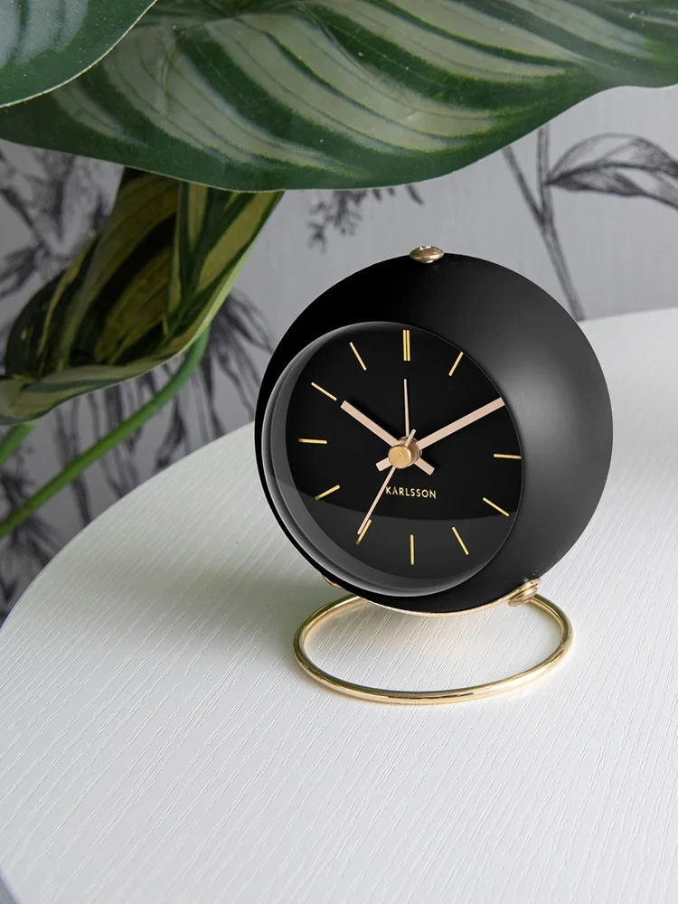 

Spot Netherlands Karlsson globe alarm clock mute Nordic style light luxury simple desk clock