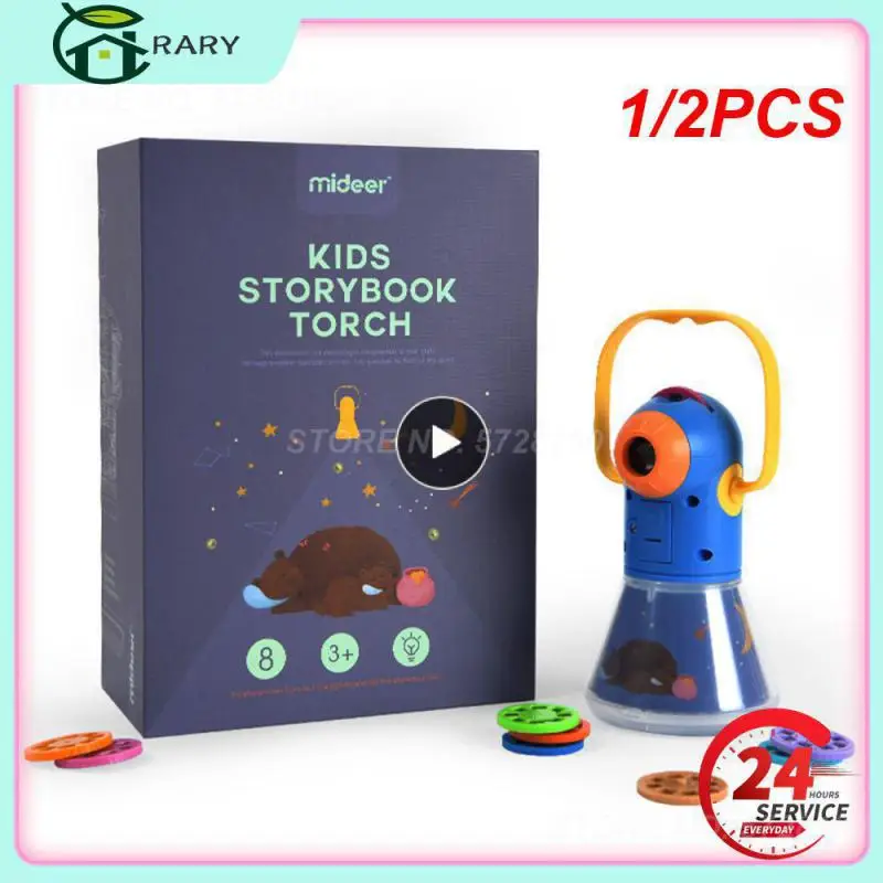 

1/2PCS Starry Sky Story Projector Night Light Kids Gifts Storybook Projector Lamp withSlide Timer Flashlight Room Decoration