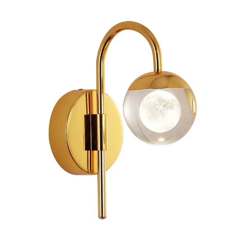 

Modern Crystal Wall Light for Bedroom Led Luxury Gold Interior Wall Lamp Bathroom Living Room Beside DecorativeLighting Fixture