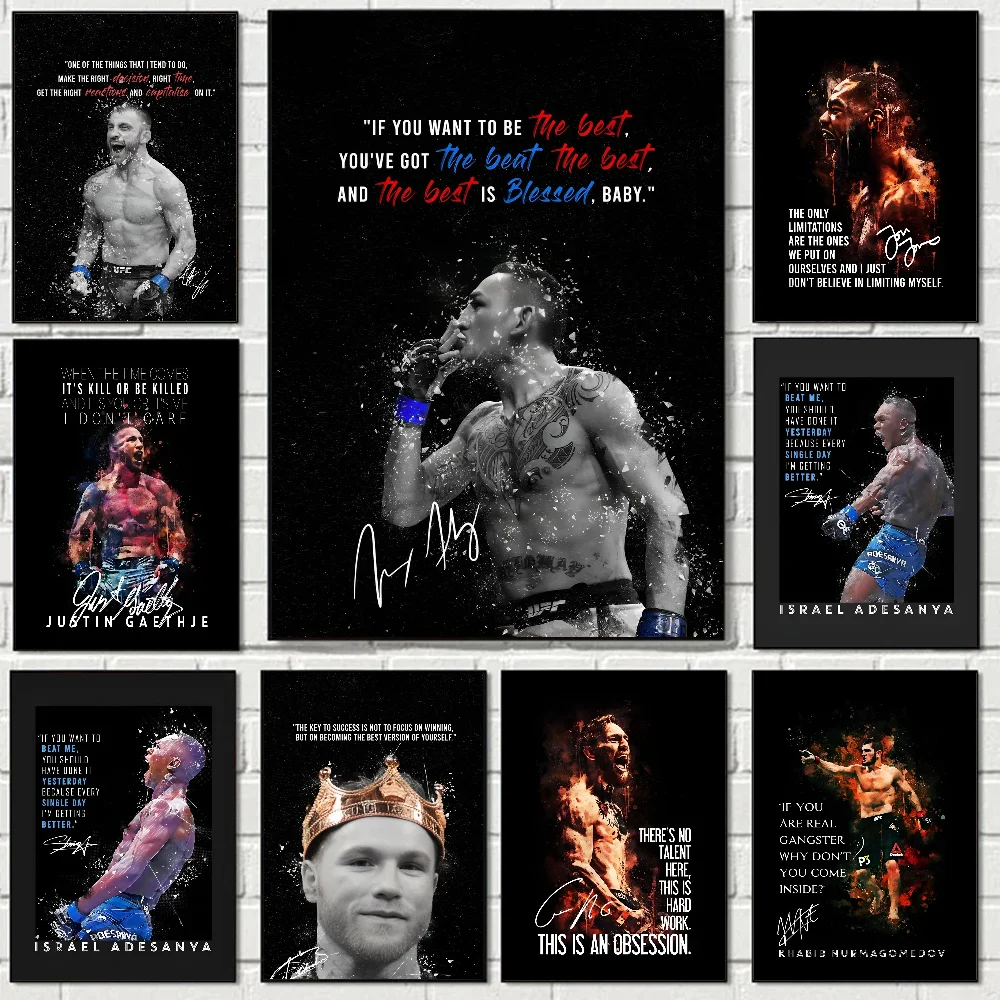 Charles Oliveira MikeTyson Boxing Poster Stickers Art Wall Murals Decor Game Room Gifts HD Painting