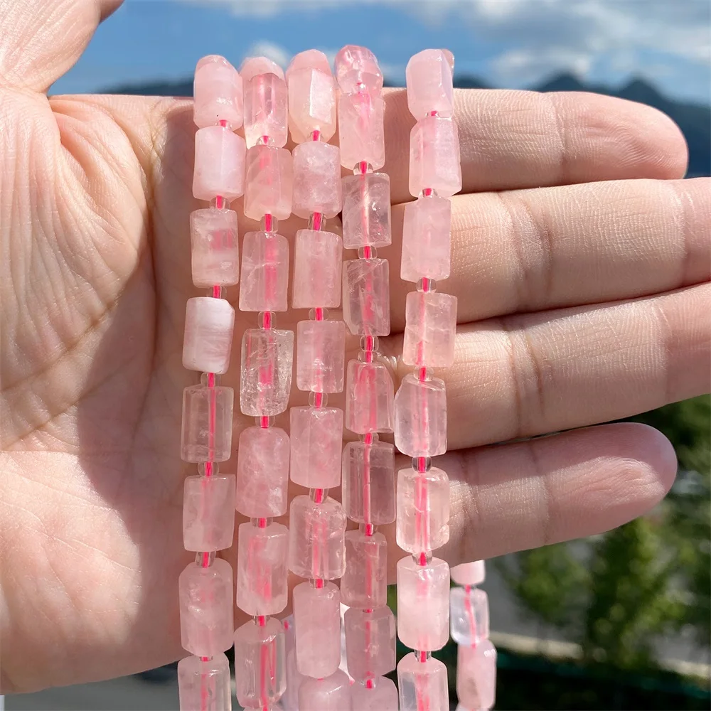 Аквамариновые бусины для изготовления ювелирных изделий 8x12 мм