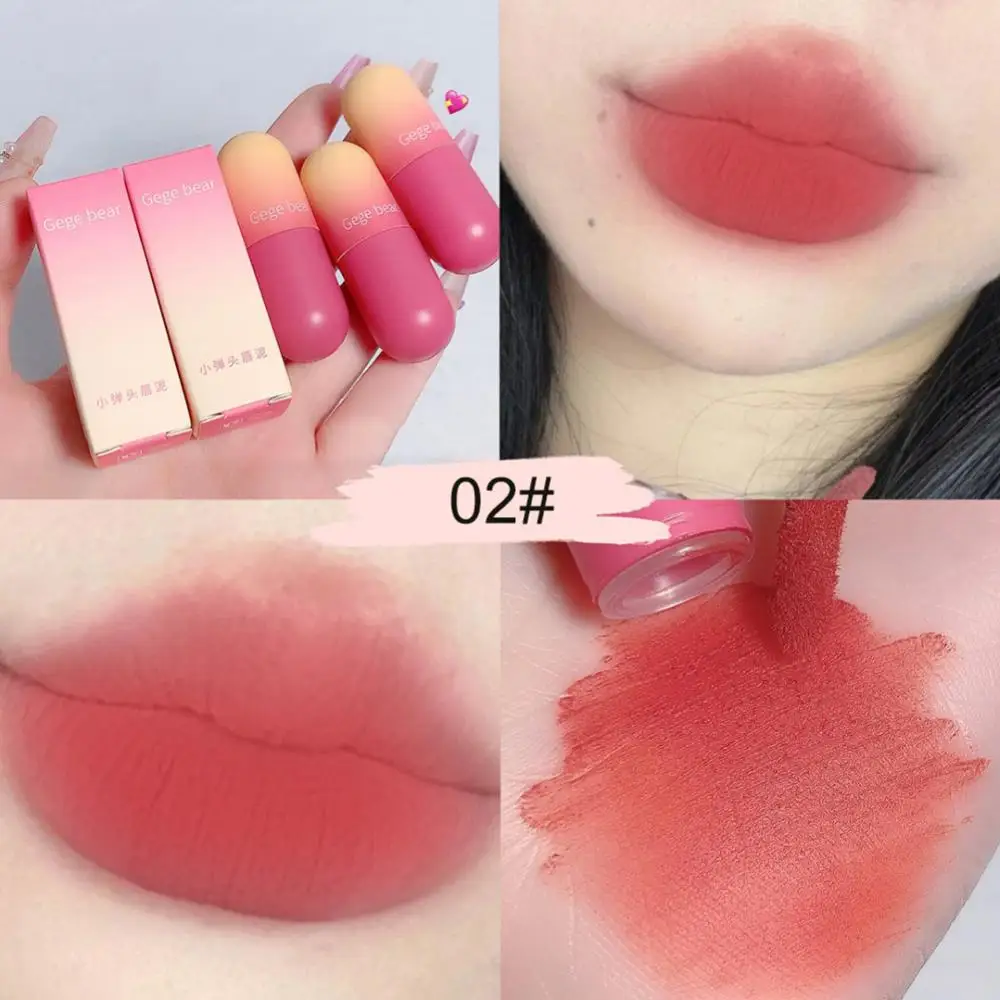 

Lip Gloss 3 Colors Nude Matte Moisturizing Lipstick Waterproof Long Lasting Women Red Lip Tint Velvet Lip Glaze Cosmetics Makeup