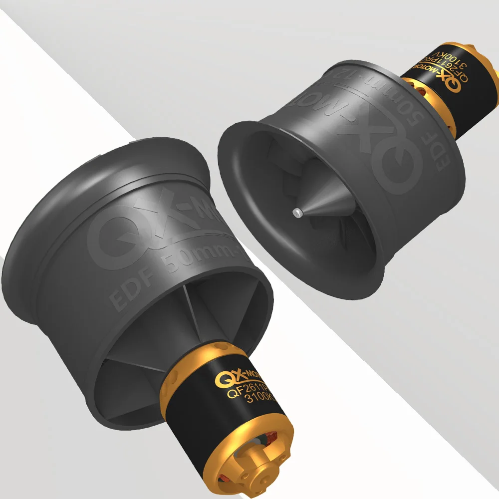 QX-Motor QF2611PRO 50 мм EDF CW CCW Ducted Fan 3100/3750KV CW/CCW с 12 лезвиями для телефона