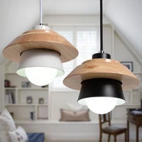 e27 nordic simplicity led hanging lights modern simplicity pendant light home improvement iron and wood decoration pendant lamp