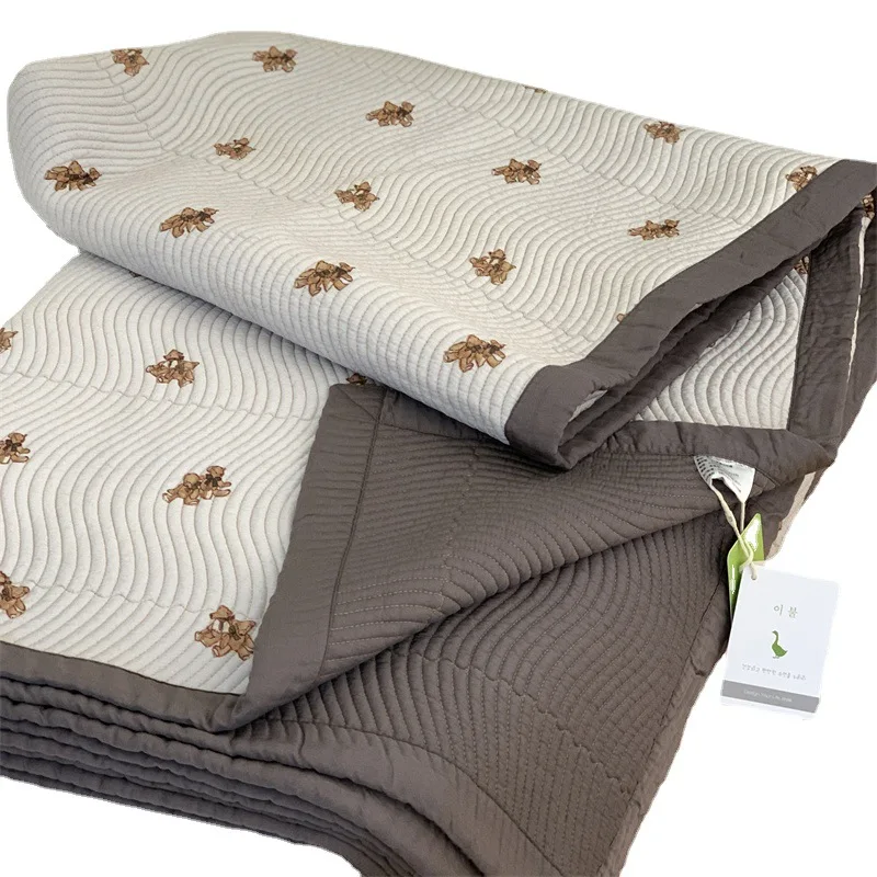 Шелковое покрывало для кровати Ins в Корейском стиле 60 дней комплект из трех