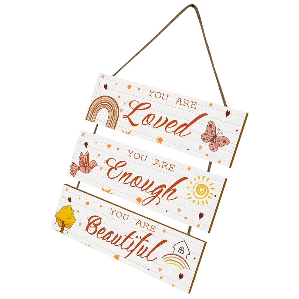 

Wall Sign Hangingrustic Bedroom Decor Plaque Wood Board Farmhouse Girls Love Wooden Decorative Signs Word Warming Quote Home