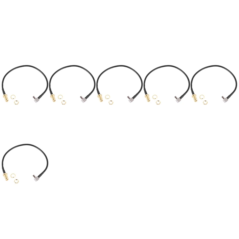 

6X SMA Female Jack To TS9 Male Right Angle Pigtail Coaxial Cable Antenna