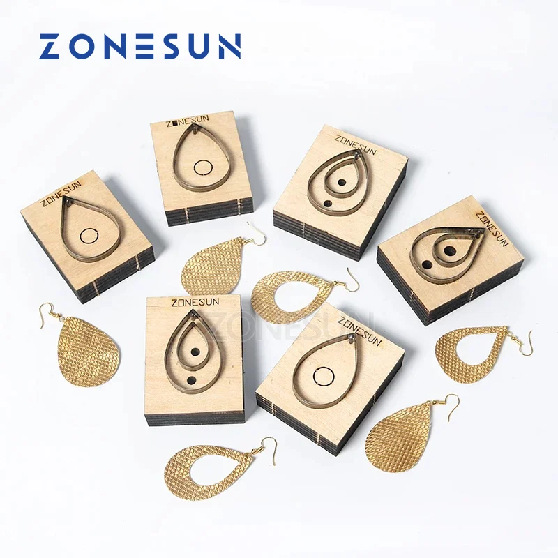 

ZONESUN Leather Earring Cutting Die Drop Shape Paper Art Leather Decoration Tool For Die Cutting Machine DIY Handicraft Cutter