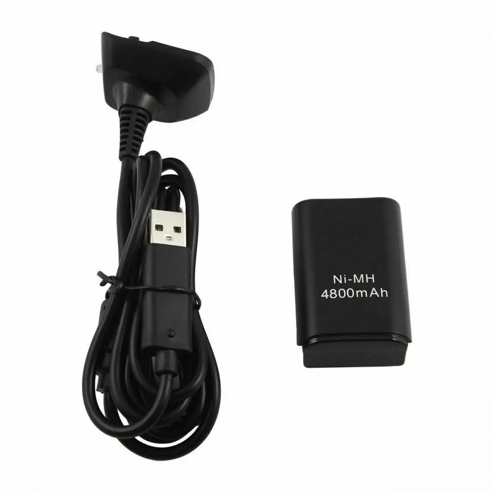

4800mAh Battery Pack + USB Charger Cable For 360 Wireless Controller Gamepad Battery Ni-MH Rechargeable Batteries