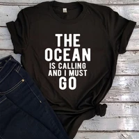 the ocean vintage t shirts for women surfing tshirt funny beach tops fashion clothes print aloha t shirts summer