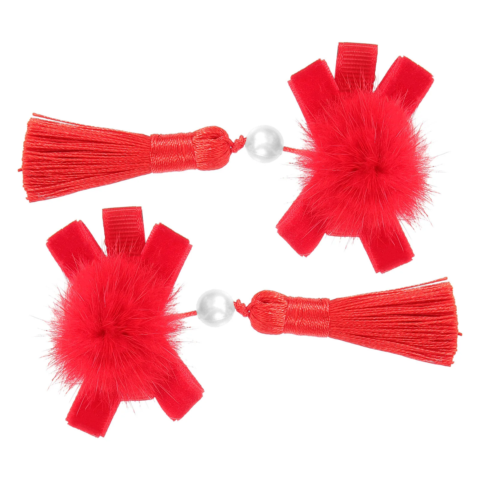 

1 пара пушистых шариков заколка для волос для девушек женская шпилька для волос Hanfu