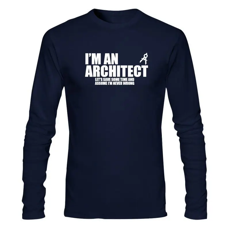 

Man Clothing New Summer Style Fashion I'M An Architect T-Shirt Gift Funny Geek Nerd Birthday Building Math Robot