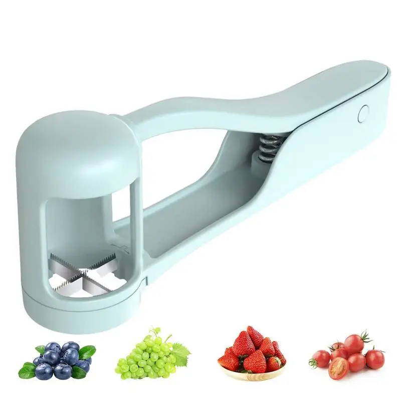 

Grape Slicer Strawberry Cutter Grape Cutter Small Seedless Fruit Easily And Quickly Ergonomic Handle 304 Stainless Steel Knives