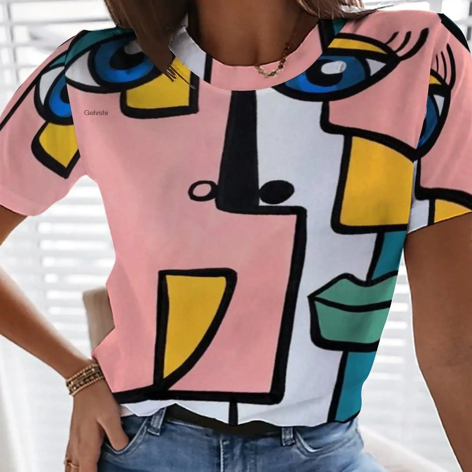 

Humorous Hip-hop Art Ladies T-shirt Short-sleeved Print Funny Fun New Summer Blouse Fashion Casual Street Top O-neck S-5xl