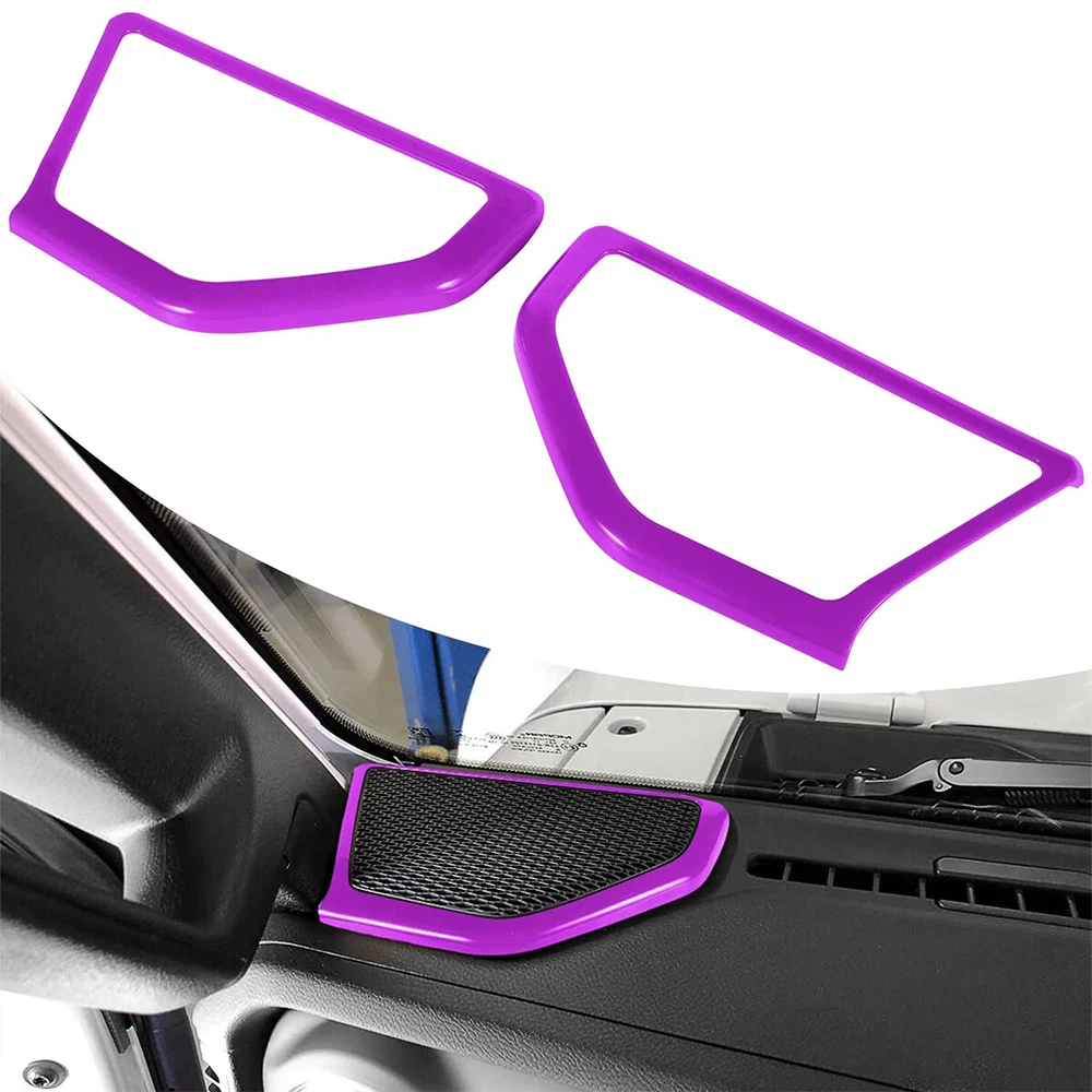 

Chuang Qian Pillar Speaker Decoration Trim Interior Accessories Decoration for 2018-2021 Jeep Wrangler JL JLU 2PCS Purple