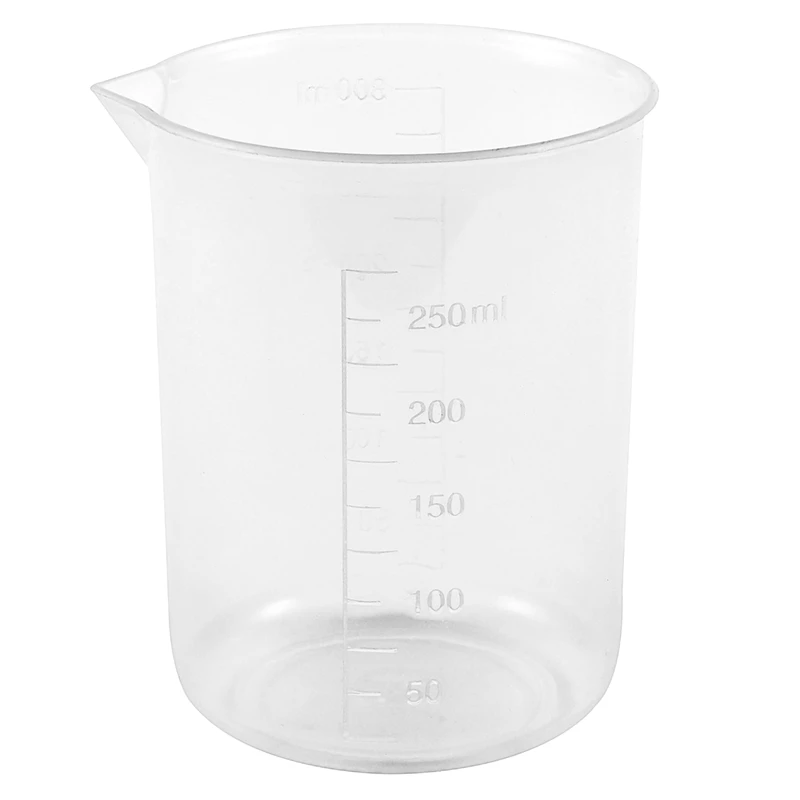 

Clear White Plastic 250mL Measuring Cup Beaker for Flour Liquid