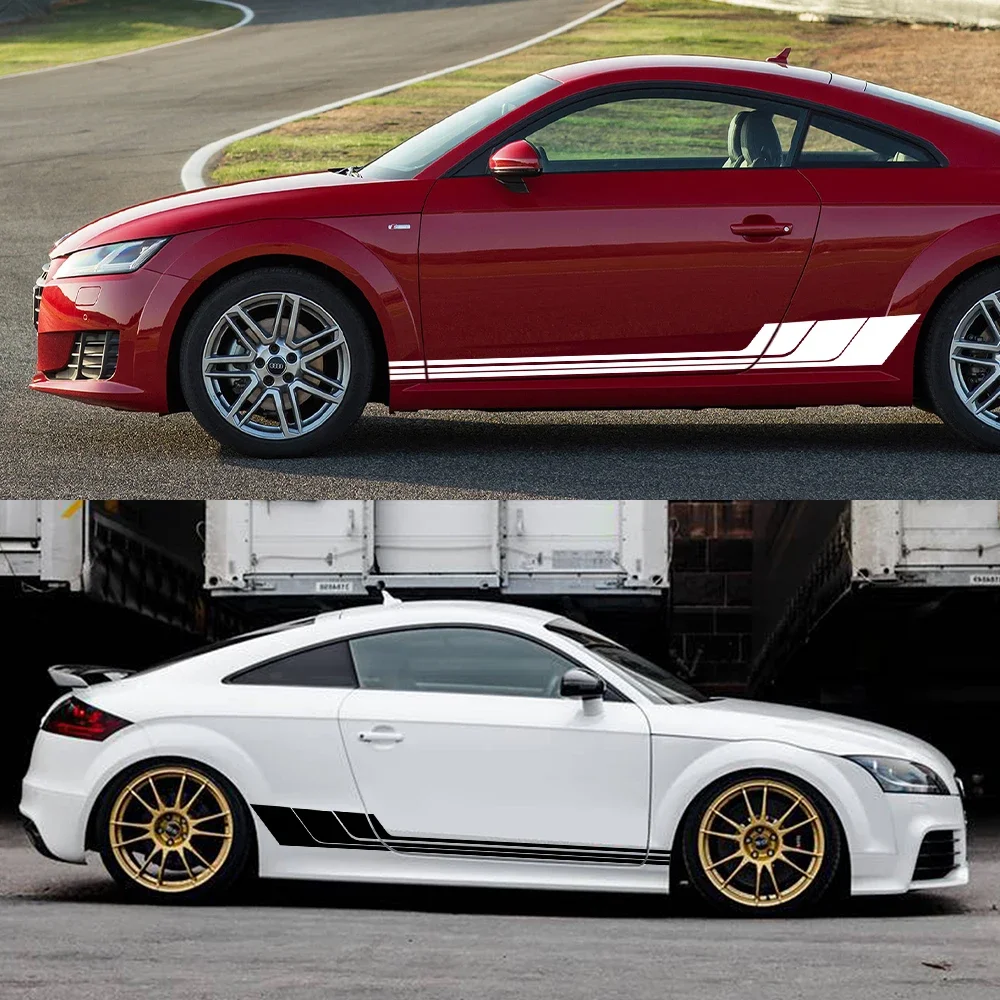 Audi TT 8N MK1 MK2 8J Coupe MK3 8S Roadster TFSI Трехцветные Виниловые Наклейки На Боковую Дверь