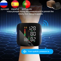 voice blood pressure monitor automatic wrist tonometer blood pressure meter heart rate pulse sphygmomanometer adjustable