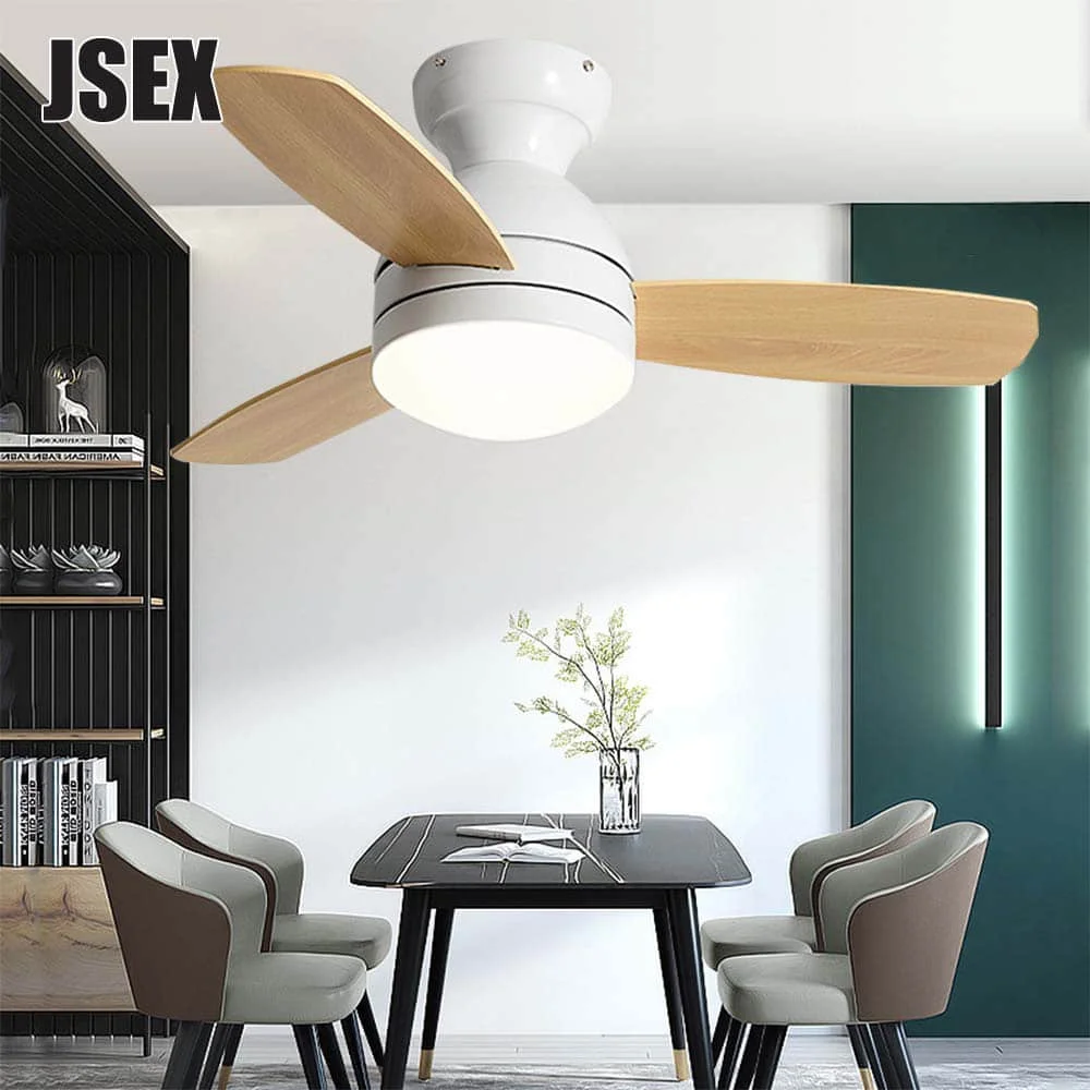 

42Inch Led Ceiling Fan Lamp Roof Lighting Fans Modern Indoor Decorate Plywood Dc Ceiling Fan With Remote Control Ventilador 220V
