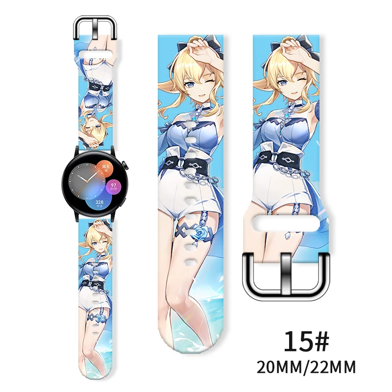 

20mm Strap for Samsung Galaxy Watch 5/4 40mm 44mm 4Classic 42mm 46mm Anime Printed Band Replaceable Bracelet for 5Pro 45mm