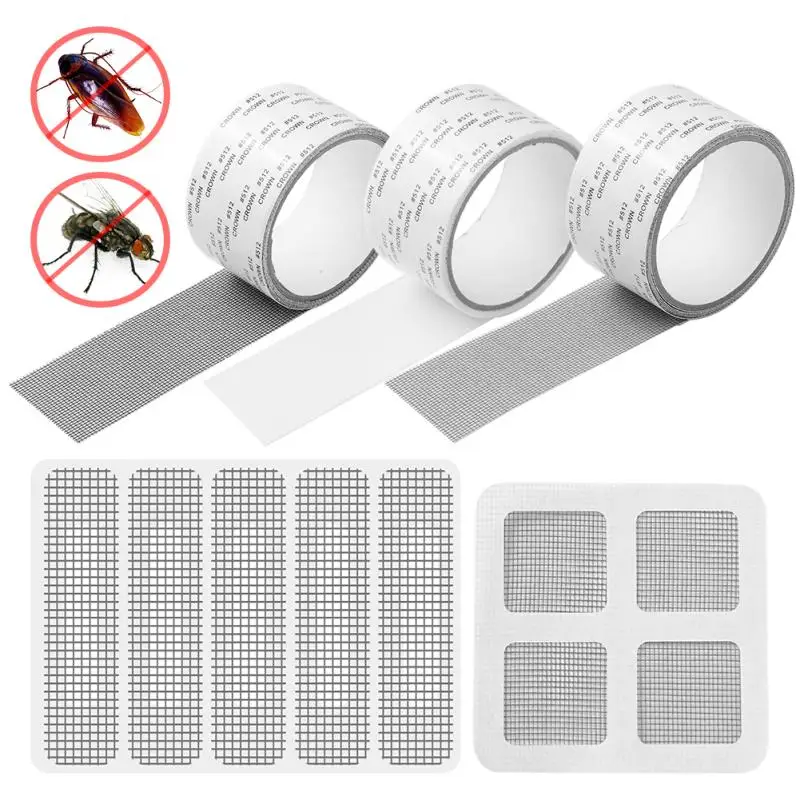 

Screen Door Repair Mesh Patches Window Door Waterproof Patch Self-adhesive Fix Anti-Insect Door Mosquito Net Holes Repair