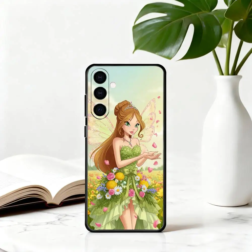Фото Чехол для телефона Girl W-Winx Clubs WC для Samsung Galaxy A73, A72, A71, A70, A53, A52, A51, другие, мягкий черный чехол №2