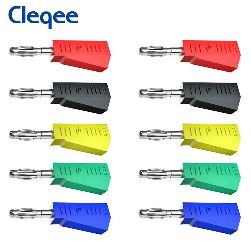 CLEQEE P3002 Штабелируемые разъемы «банан» 4 мм, 10 шт., 5 цветов